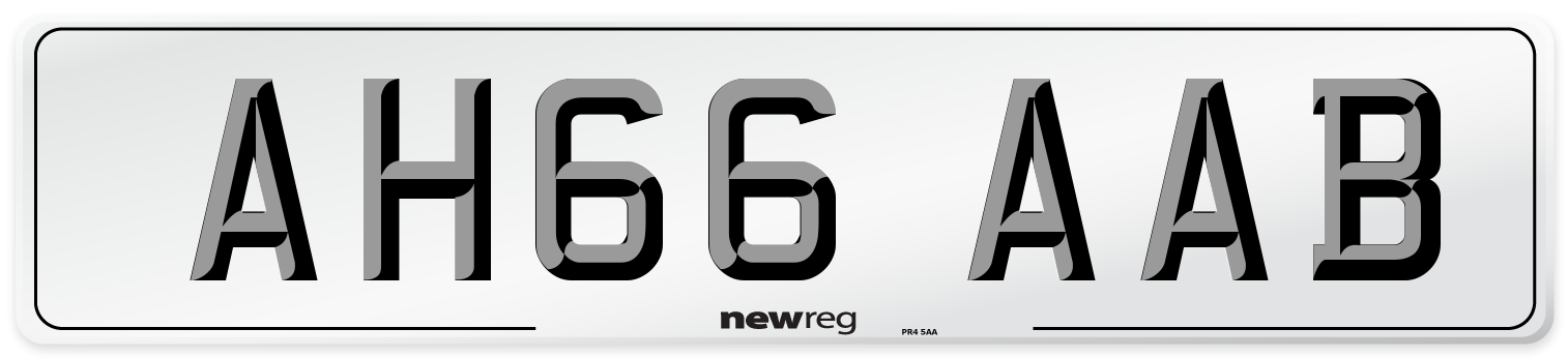AH66 AAB Number Plate from New Reg